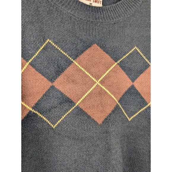 Taylor Swift Argyle RED Sweater Crewneck XS Swiftie Merch All Too Well Grandpa - Picture 3 of 10